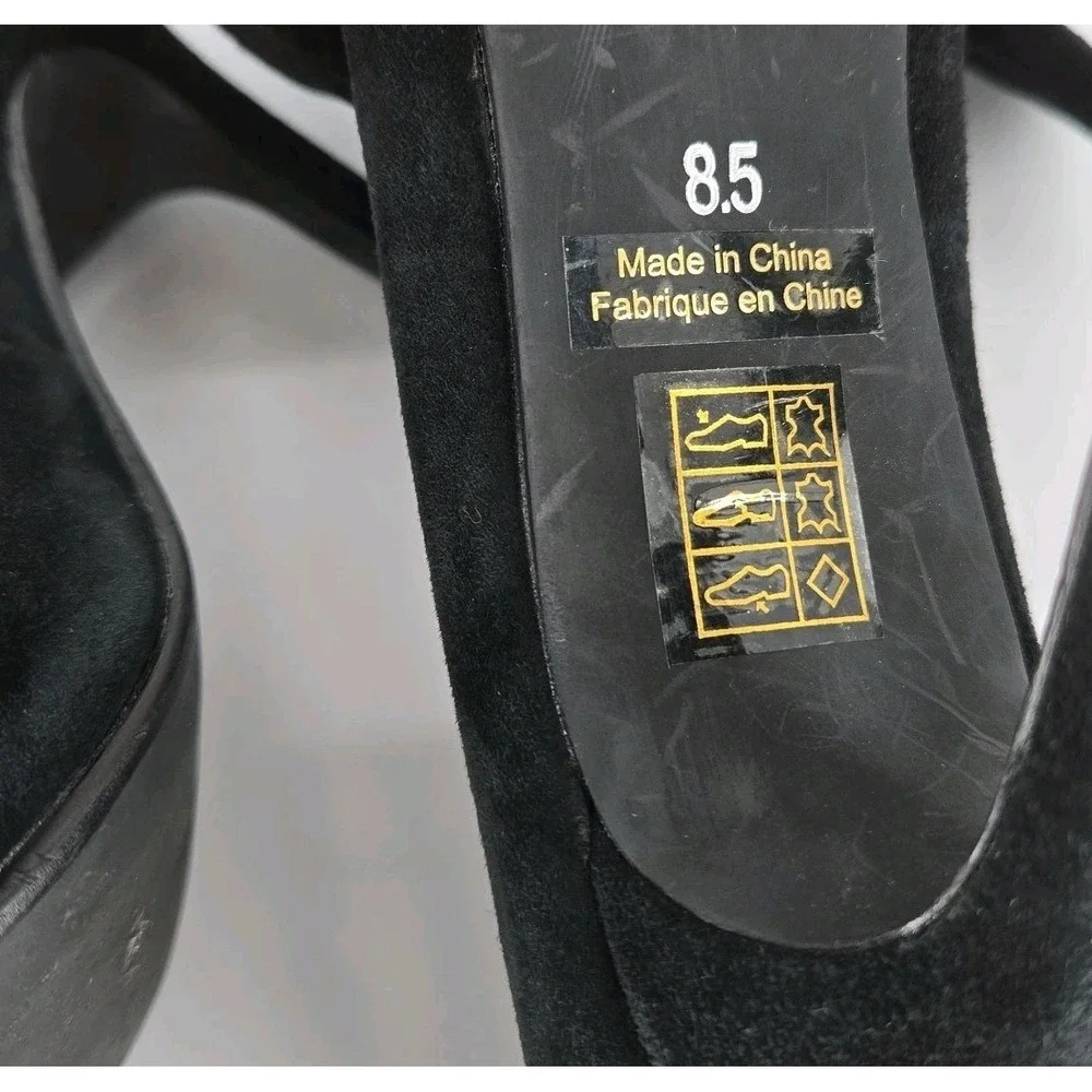 Jeffrey Campbell Grandame Pumps Black Velvet Big Bow Heels Women 8.5 Stiletto EU